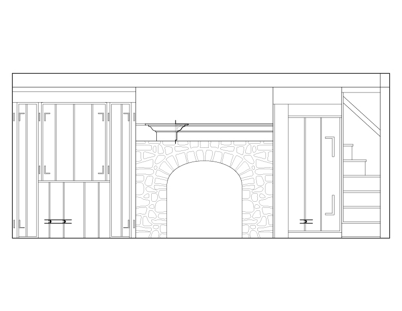 KITCHEN SOUTH WALL ELEVATION