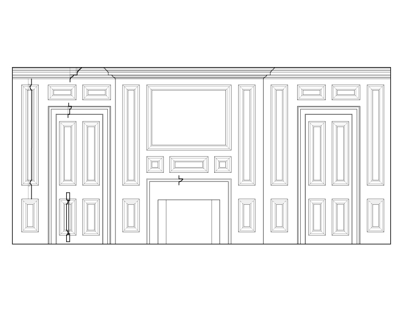 BEDROOM NORTH WALL ELEVATION