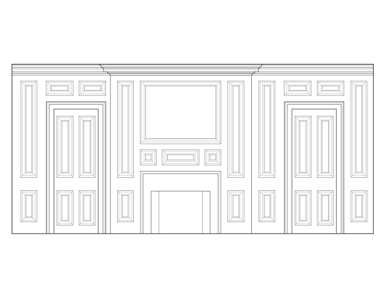 BEDROOM NORTH WALL ELEVATION