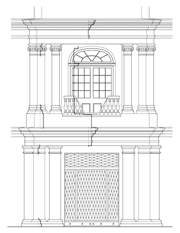 SOUTHEAST ENTRANCE ELEVATION