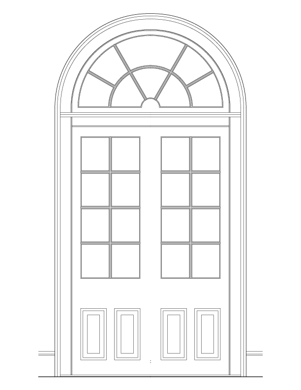 ALLEY SIDE INTERIOR DOOR ELEVATION