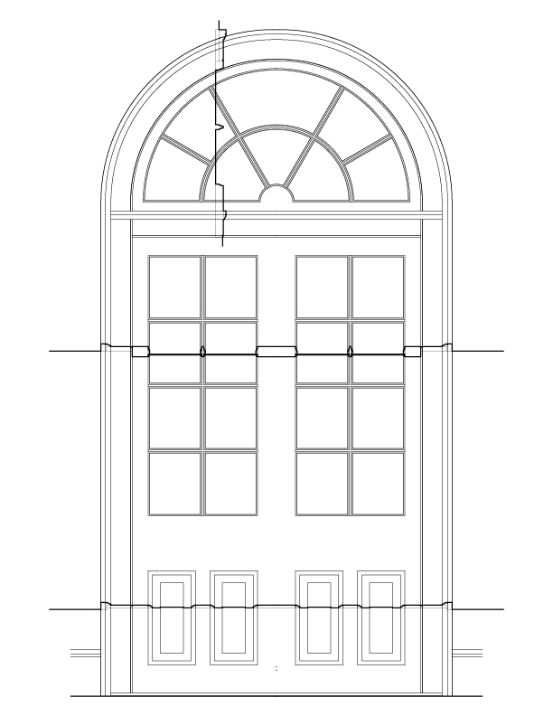 ALLEY SIDE INTERIOR DOOR ELEVATION