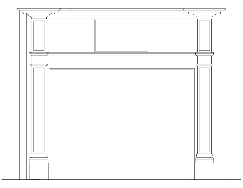MANTEL A ELEVATION