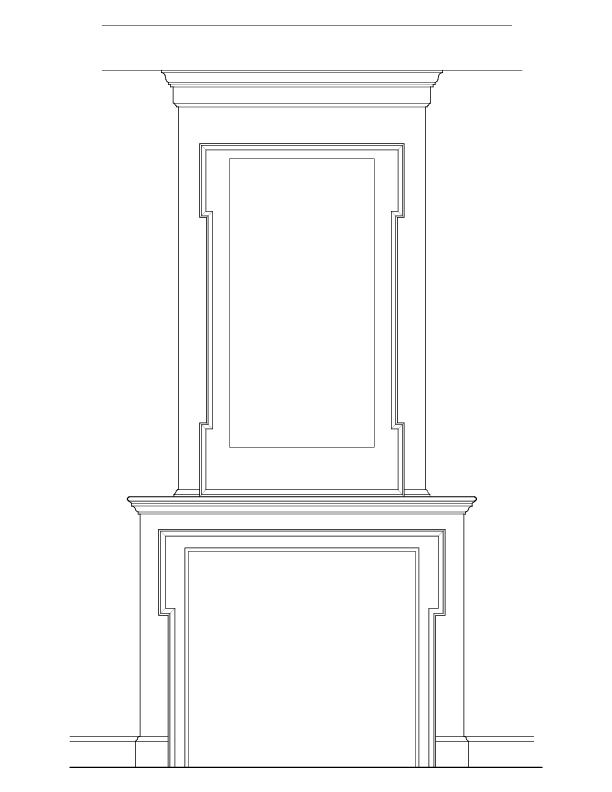 ROOM 203 MANTEL ELEVATION