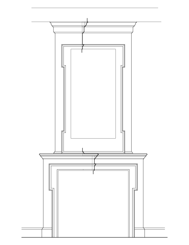 ROOM 203 MANTEL ELEVATION