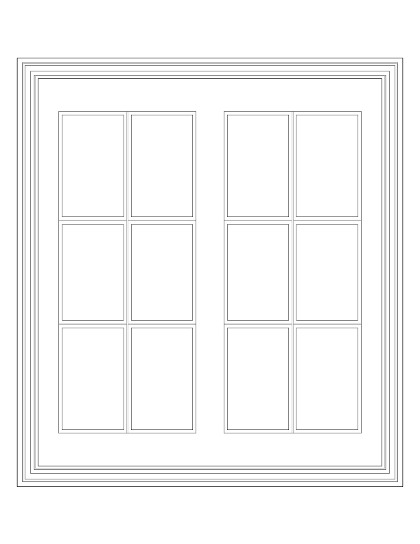 2D EXTERIOR WINDOW ELEVATION