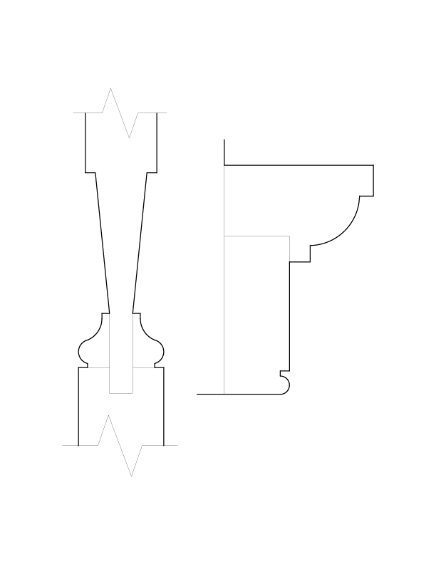 DOOR 202, 203, 205, AND 206 MOULDINGS