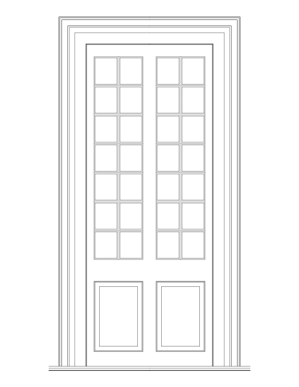 DOOR 201 INTERIOR ELEVATION