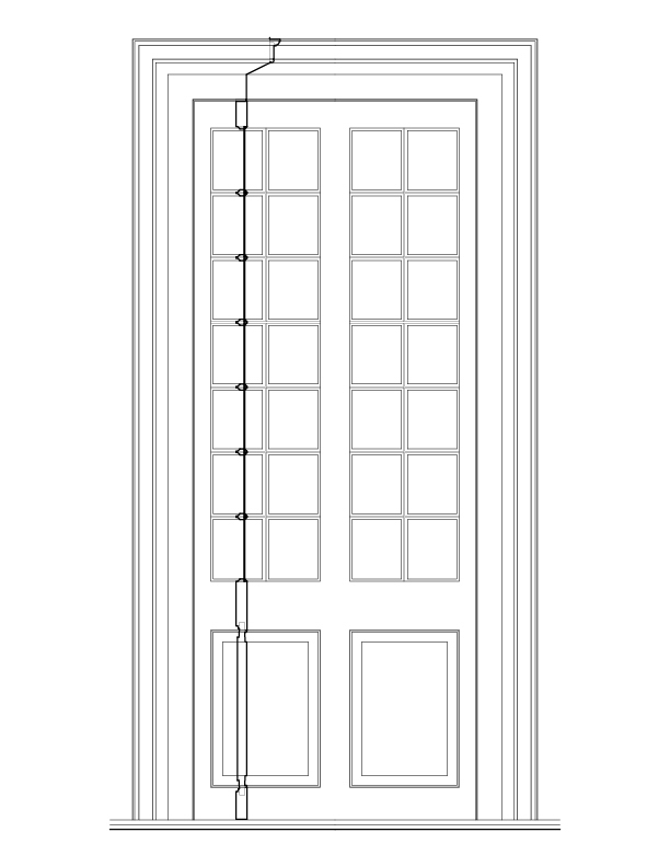 DOOR 201 INTERIOR ELEVATION
