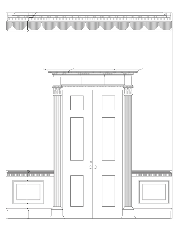 RECEPTION ROOM NORTH ELEVATION
