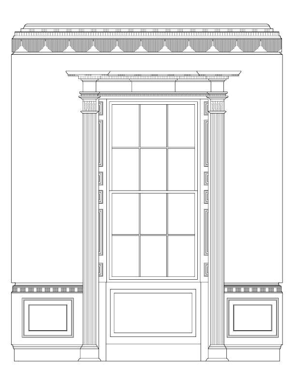RECEPTION ROOM SOUTH ELEVATION