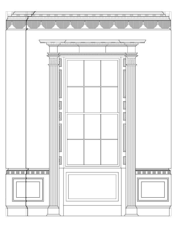 RECEPTION ROOM SOUTH ELEVATION