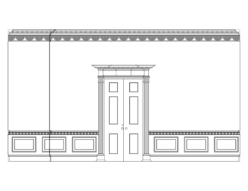 RECEPTION ROOM WEST ELEVATION
