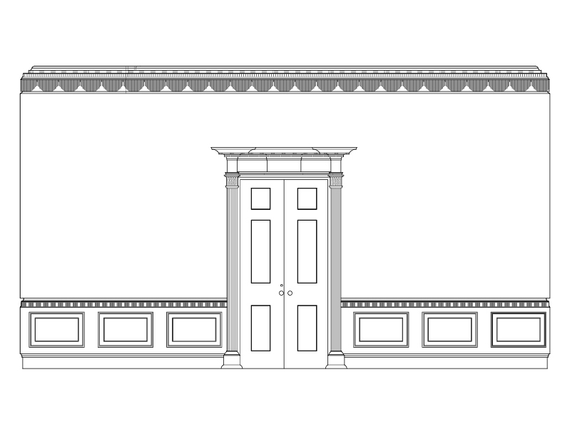 RECEPTION ROOM EAST ELEVATION