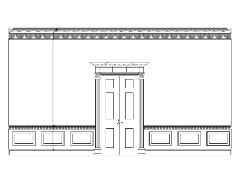 RECEPTION ROOM EAST ELEVATION