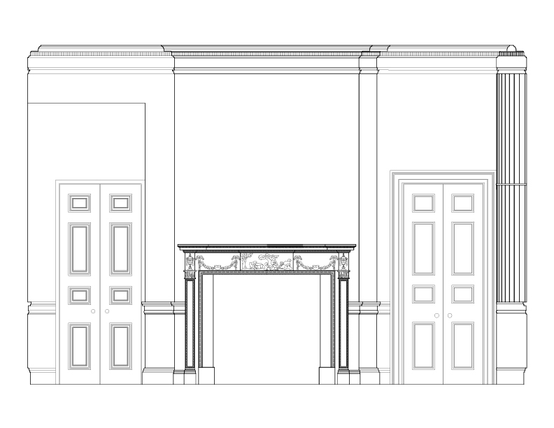 PIANO ROOM SOUTH ELEVATION