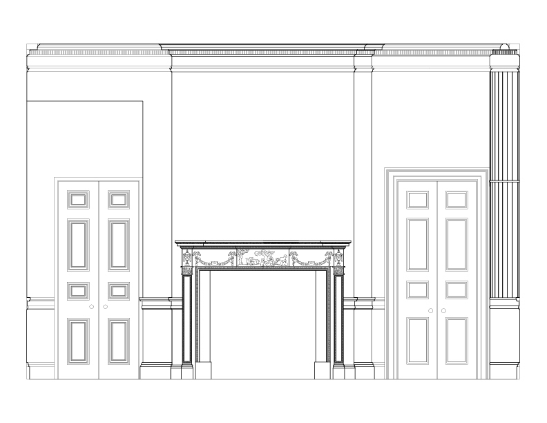 PIANO ROOM SOUTH ELEVATION