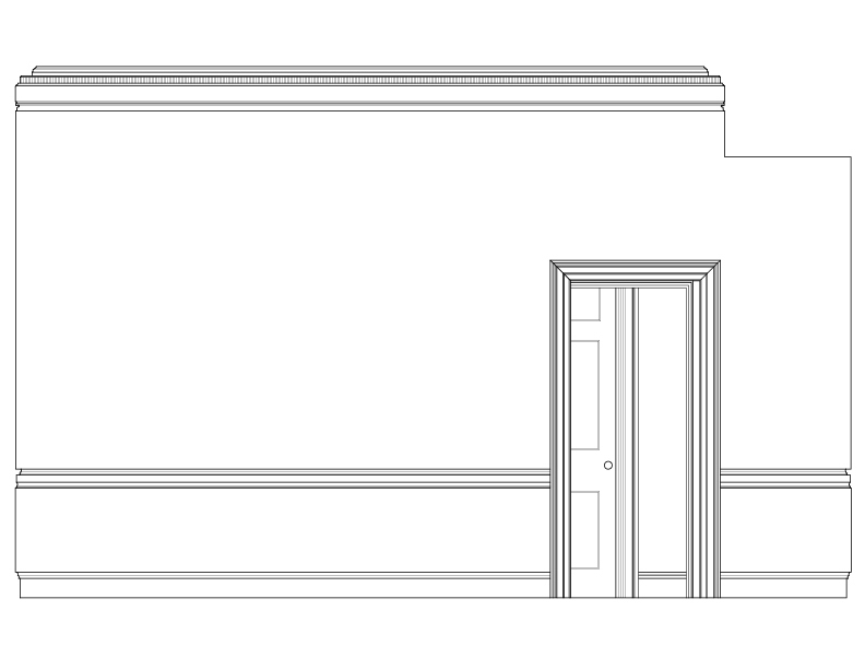 PIANO ROOM EAST ELEVATION