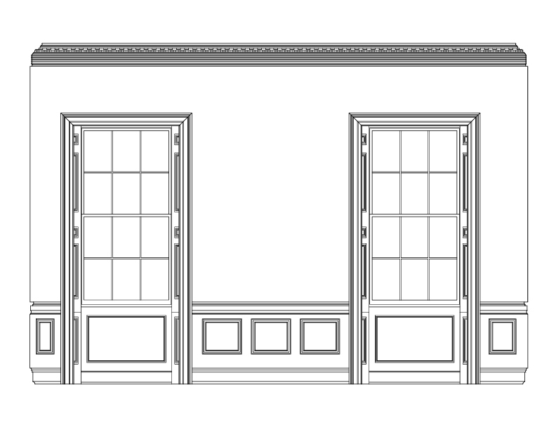 DINING ROOM SOUTH ELEVATION