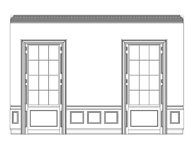 DINING ROOM SOUTH ELEVATION