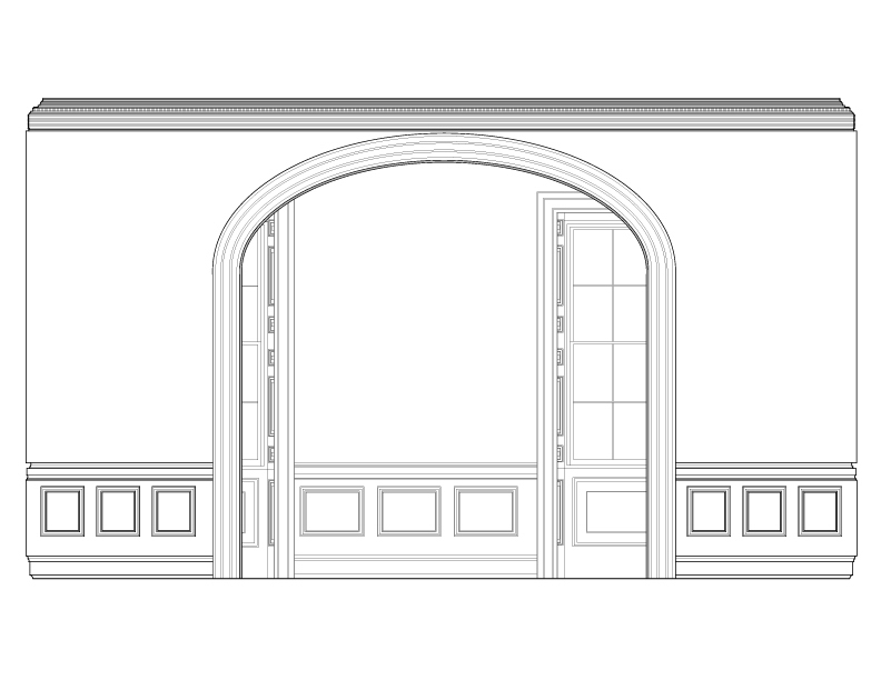DINING ROOM WEST ELEVATION