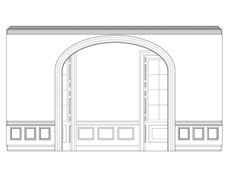 DINING ROOM WEST ELEVATION