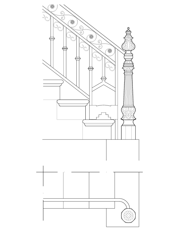 EXTERIOR STAIR DETAILS AND PLAN