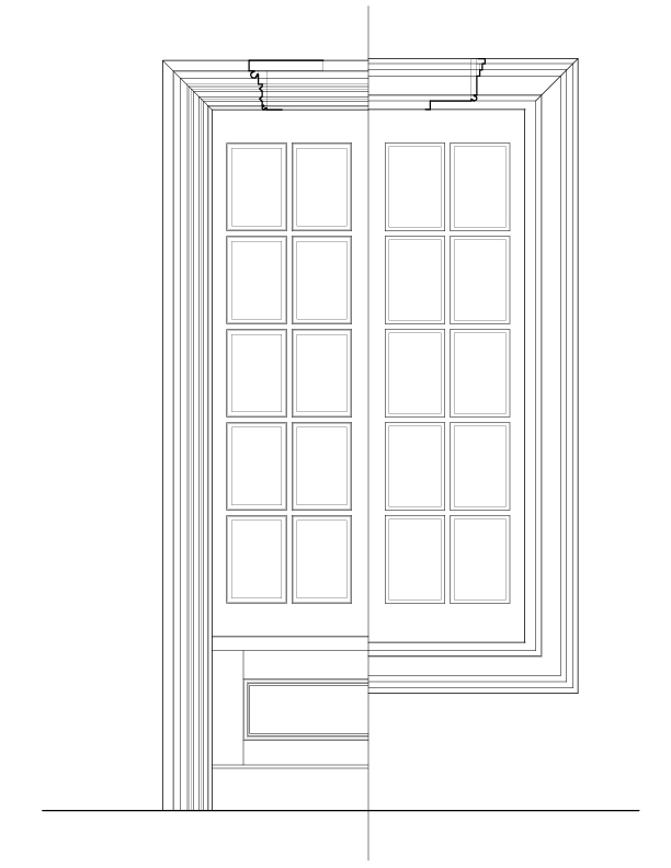 WINDOW 2 ELEVATION AND SECTION