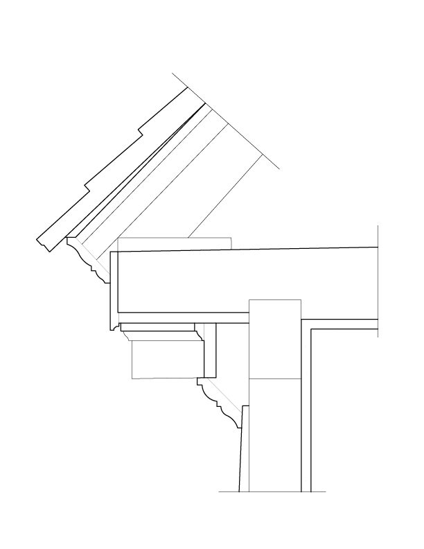 EAVES DETQAIL OF THE BRUSH-EVERARD HOUSE