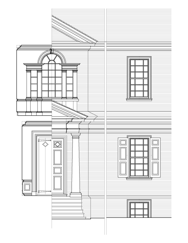 EAST INTERIOR AND EXTERIOR ELEVATION