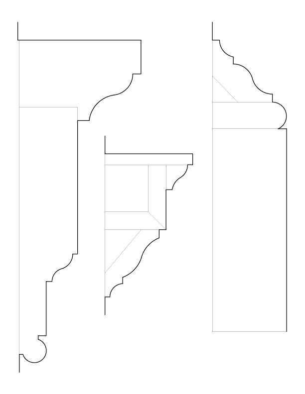 EAST INTERIOR AND EXTERIOR MOULDINGS