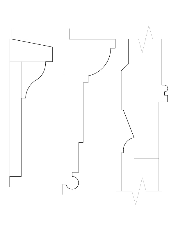 EAST INTERIOR AND EXTERIOR MOULDINGS