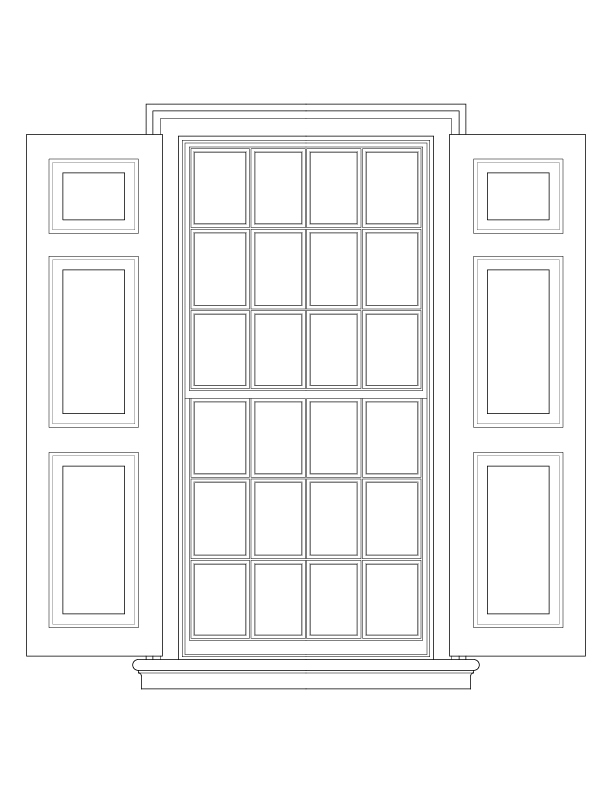 FIRST FLOOR EXTERIOR WINDOW ELEVATION