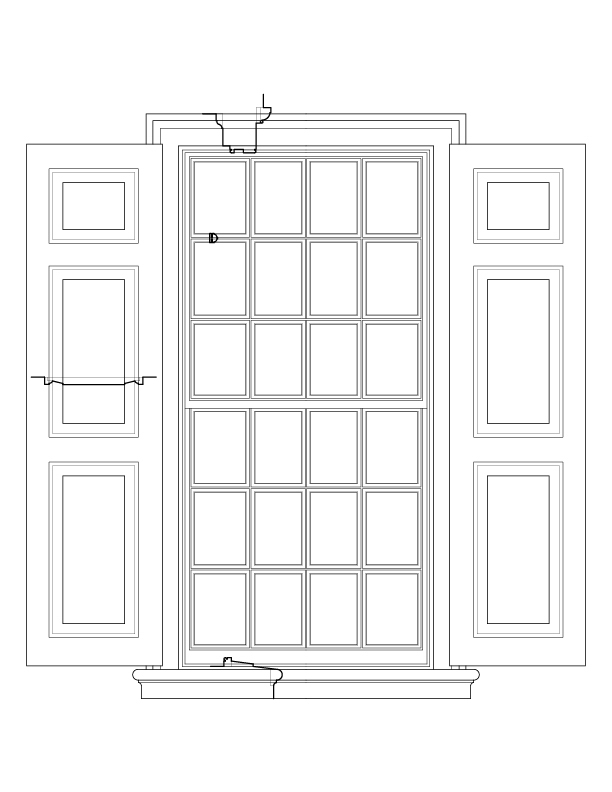 FIRST FLOOR EXTERIOR WINDOW ELEVATION