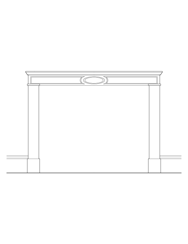 SECOND FLOOR BEDROOM FIREPLACE ELEVATION