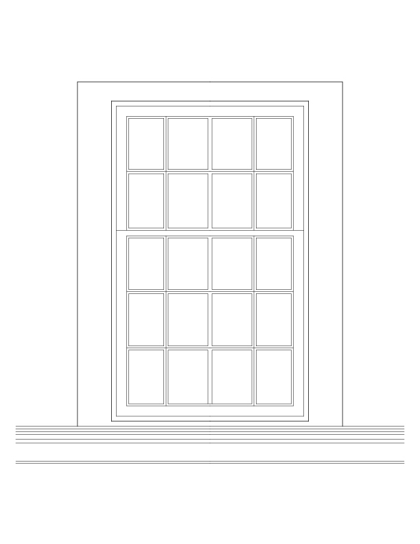 SECOND FLOOR INTERIOR WINDOW ELEVATION