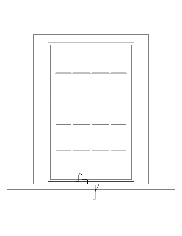SECOND FLOOR INTERIOR WINDOW ELEVATION