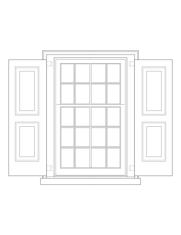 SECOND FLOOR EXTERIOR WINDOW ELEVATION
