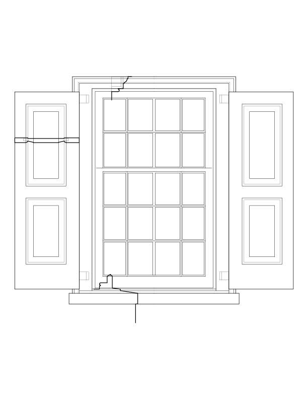 SECOND FLOOR EXTERIOR WINDOW ELEVATION