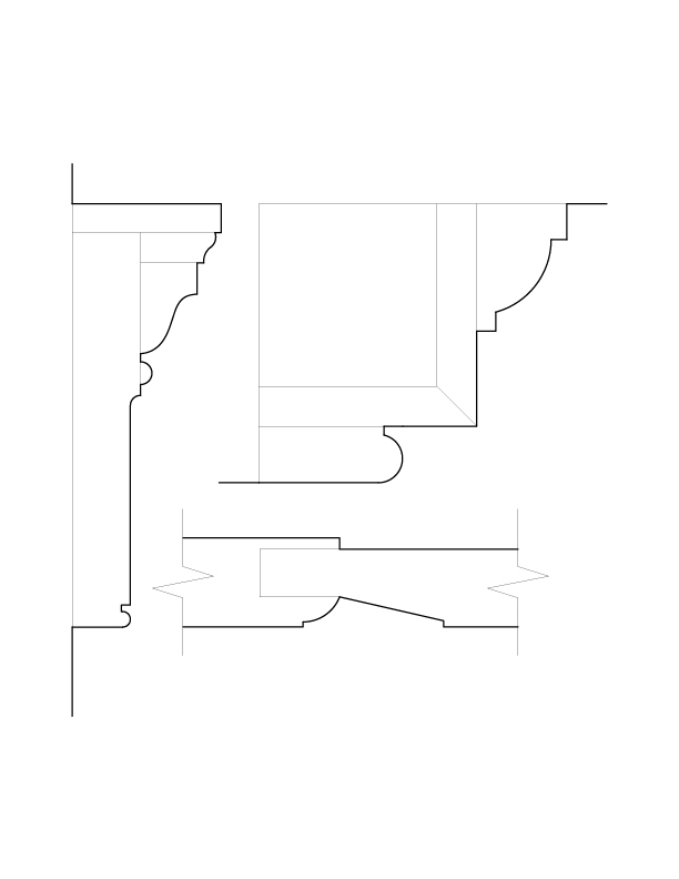SECOND FLOOR WINDOW MOULDINGS