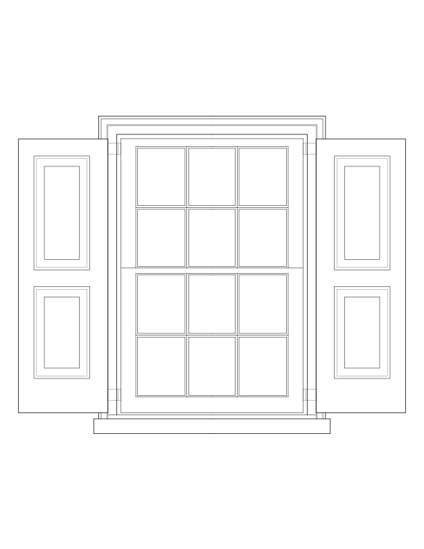 SECOND FLOOR EXTERIOR WINDOW ELEVATION