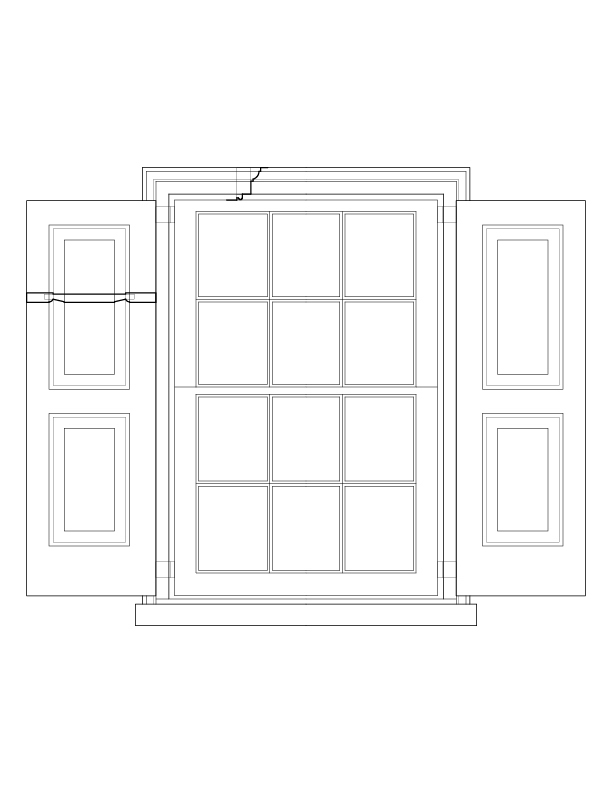 SECOND FLOOR EXTERIOR WINDOW ELEVATION