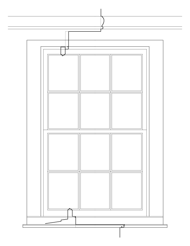 SECOND FLOOR INTERIOR WINDOW ELEVATION