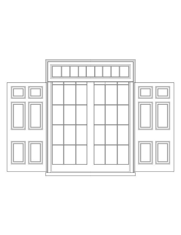 SLIDING DOORS NO. 104 & 121 EXTERIOR ELEVATION