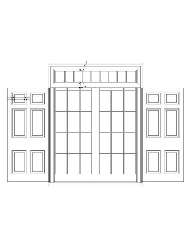 SLIDING DOORS NO. 104 & 121 EXTERIOR ELEVATION