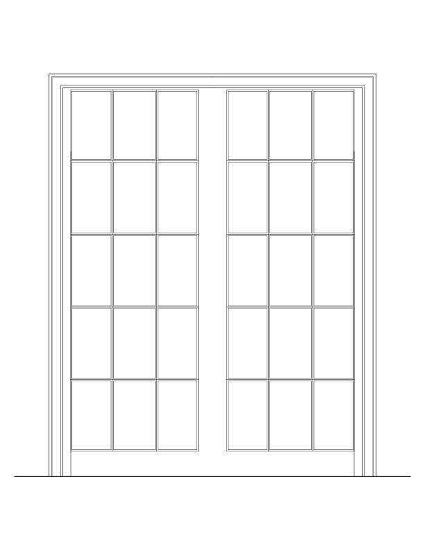 SLIDING DOORS NO. 104 & 121 INTERIOR ELEVATION
