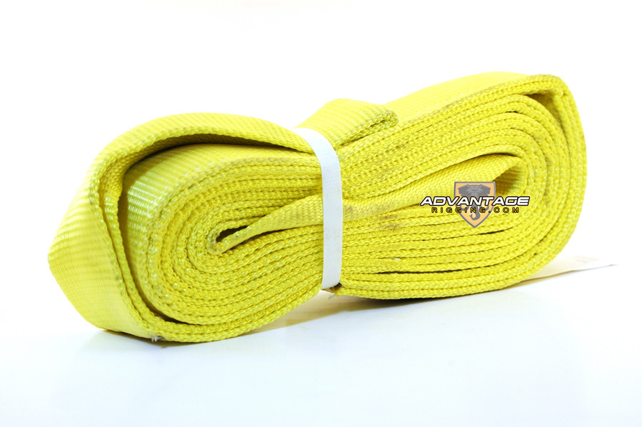 Nylon Lifting Sling 1" X 10 FT 2-Ply Eye & Eye – USA Made Choker Tow Strap