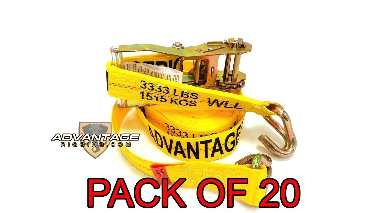 4" X 27' Ratchet Straps With Chain Anchor Four Inch 2 Pack | Truck N  – Vulcan Brands