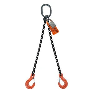 Chain Sling - 5/16" x 10' Double Leg with Sling Hooks - Grade 100 - Main