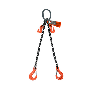 Chain Sling - 3/8" x 10' Double Leg with Sling Hooks and Adjusters - Grade 100 Chain Sling - 3/8" x 10' Double Leg with Sling Hooks and Adjusters - Grade 100